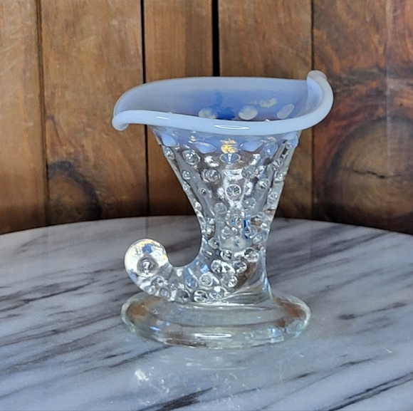Fenton Other - Fenton Blue and Clear Glass Vase